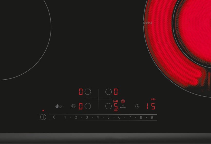 Электрическая варочная панель Bosch PKF675FP2E 60 см, 4 конфорки стеклокерамика, черный фото 2