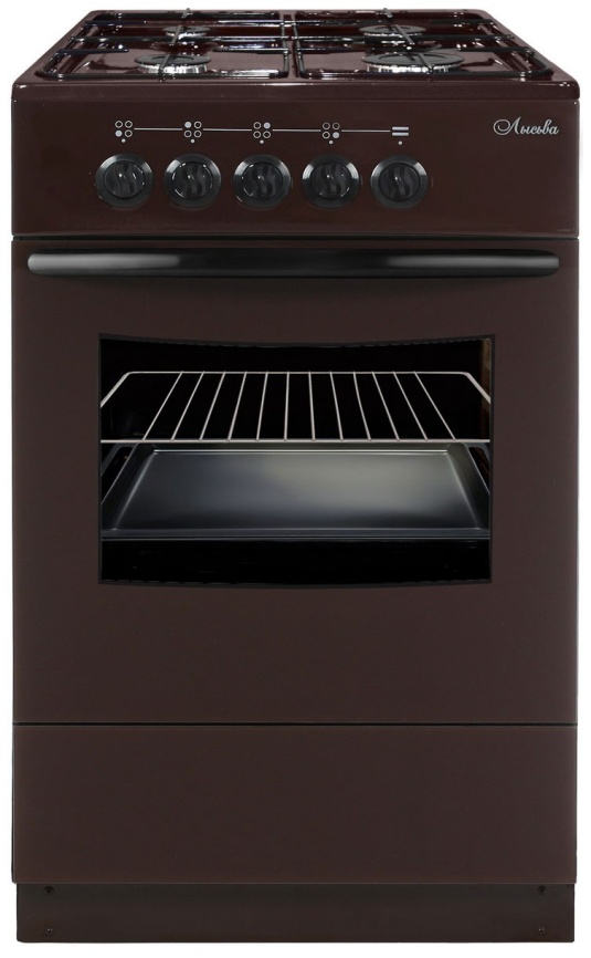 Газовая плита Лысьва ГП 400 МС СТ-2у 50 см, 57 л, 4 конфорки, коричневый фото 1