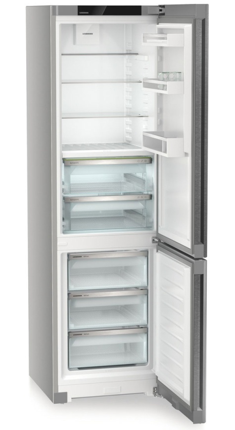 Двухкамерный холодильник Liebherr CBNsdc 573i-22 001 BioFresh No frost, серебристый фото 3