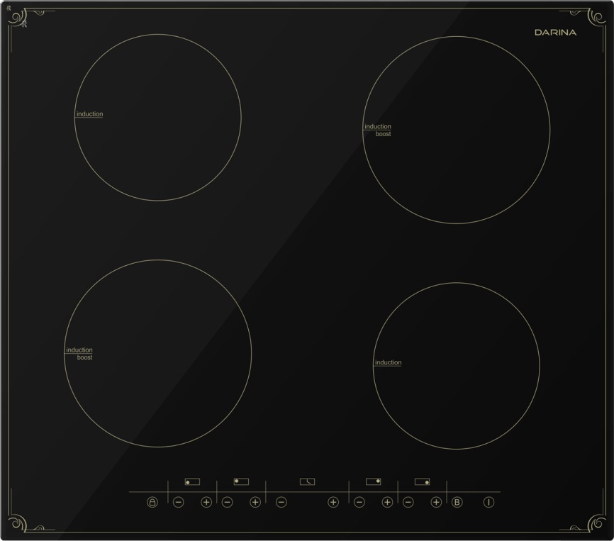 Электрическая варочная панель Darina P8 EI 305 B 52 см, 4 конфорки стеклокерамика, черный фото 1