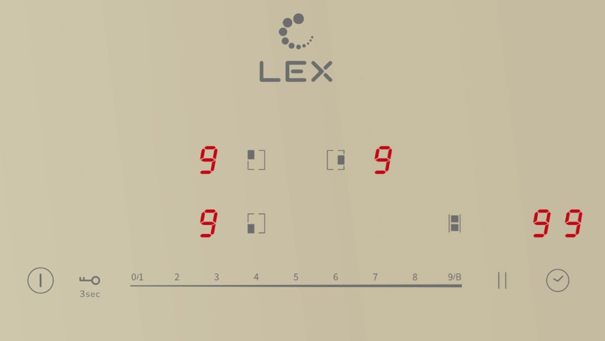 Электрическая варочная панель LEX EVI 631A IV 59 см, 3 конфорки стеклокерамика, слоновая кость фото 3