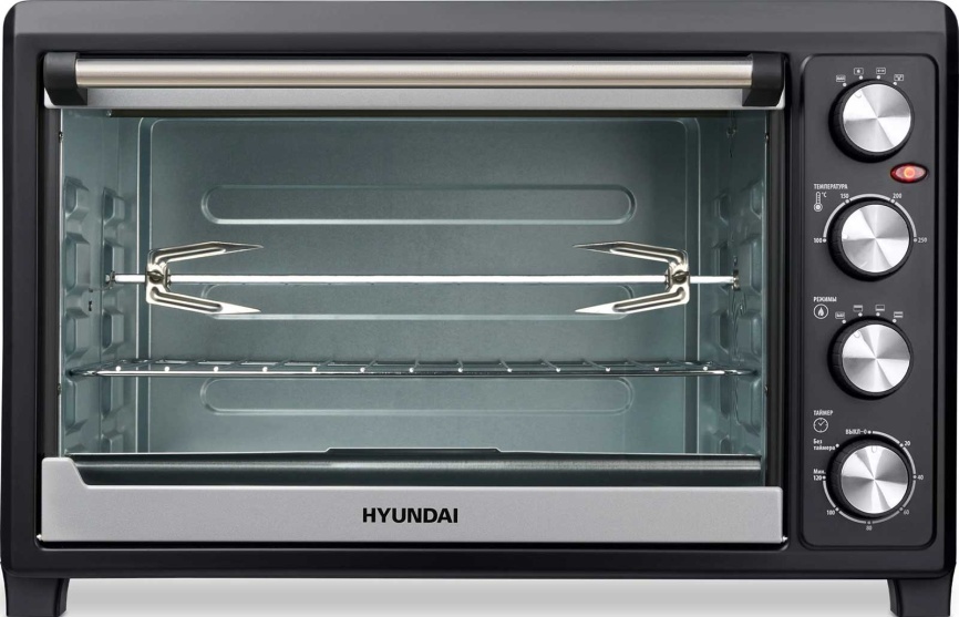 Мини-печь Hyundai MIO-HY076 45 л., 2000 Вт, серебристый/черный фото 2