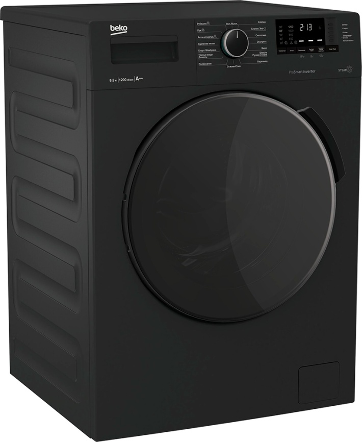 Стиральная машина Beko WSPE6H612A RU KZ A1 PRBXXL B7S E40 автомат 6,5 кг, черно-серый фото 2
