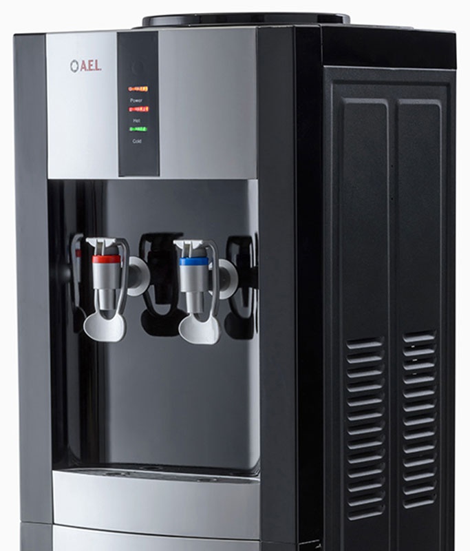 Кулер для воды напольный AEL LD-AEL-47c black/silver с шкафчиком фото 6