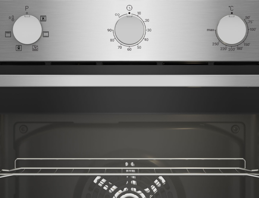 Электрический духовой шкаф Indesit IBFTE 3634 IX 59 см, 72 л гриль конвекция, серебристый фото 2