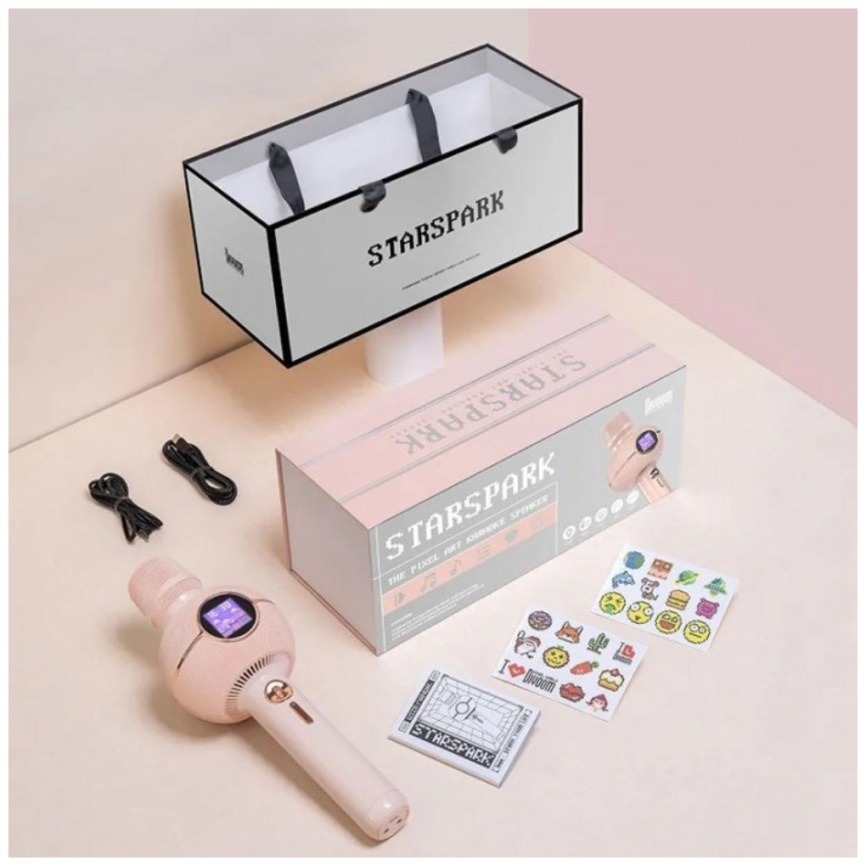 Караоке-микрофон с динамиком Divoom StarSpark розовый (41000009687) фото 6
