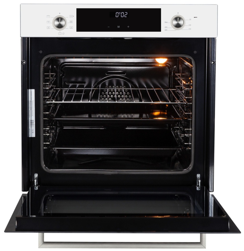 Электрический духовой шкаф Zigmund & Shtain E 153 W 60 см, 72 л гриль конвекция, белый фото 2