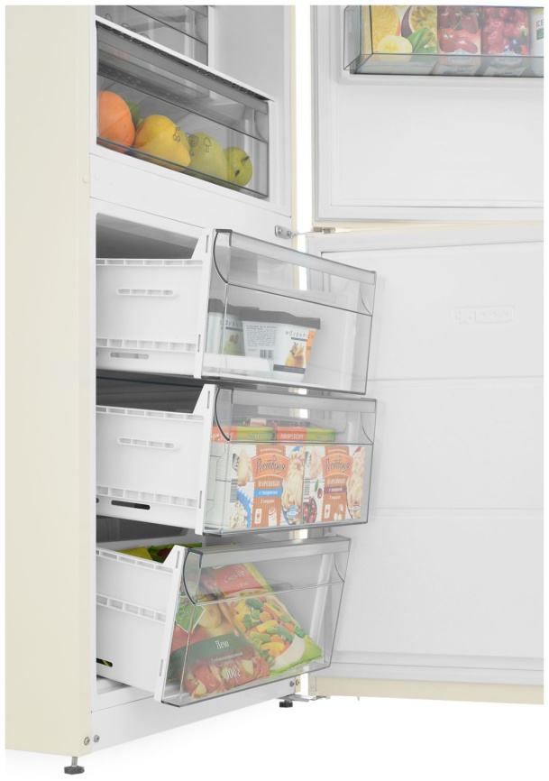 Двухкамерный холодильник Schaub Lorenz SLUS 379 X4E No frost, бежевый фото 12