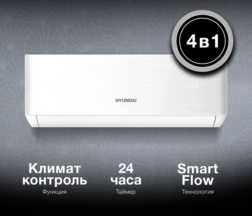Кондиционер сплит-система Hyundai HAC-07/T-PRO, белый фото 3