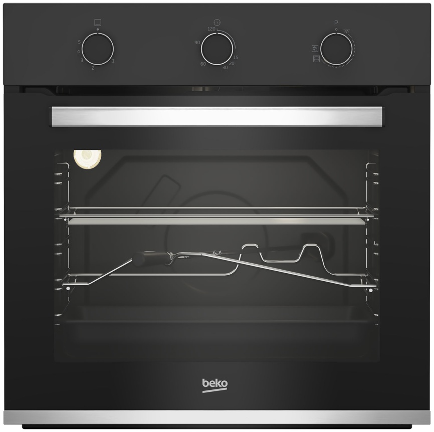 Газовый духовой шкаф Beko BBIH12100BC 59 см, 66 л гриль конвекция, черный фото 1