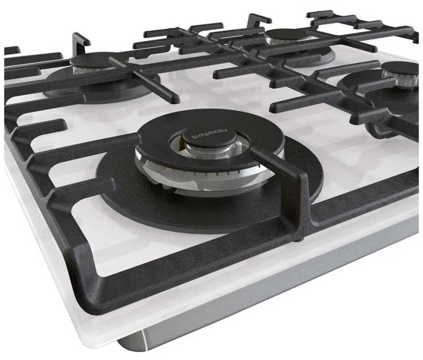 Газовая варочная панель Gorenje GTW642SYW 60 см, 4 конфорки электроподжиг газконтроль, белый фото 5