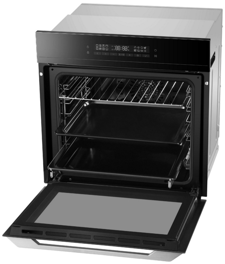 Электрический духовой шкаф Haier HOQ-F5AAGB 59 см, 72 л, гриль и конвекция, черный фото 5