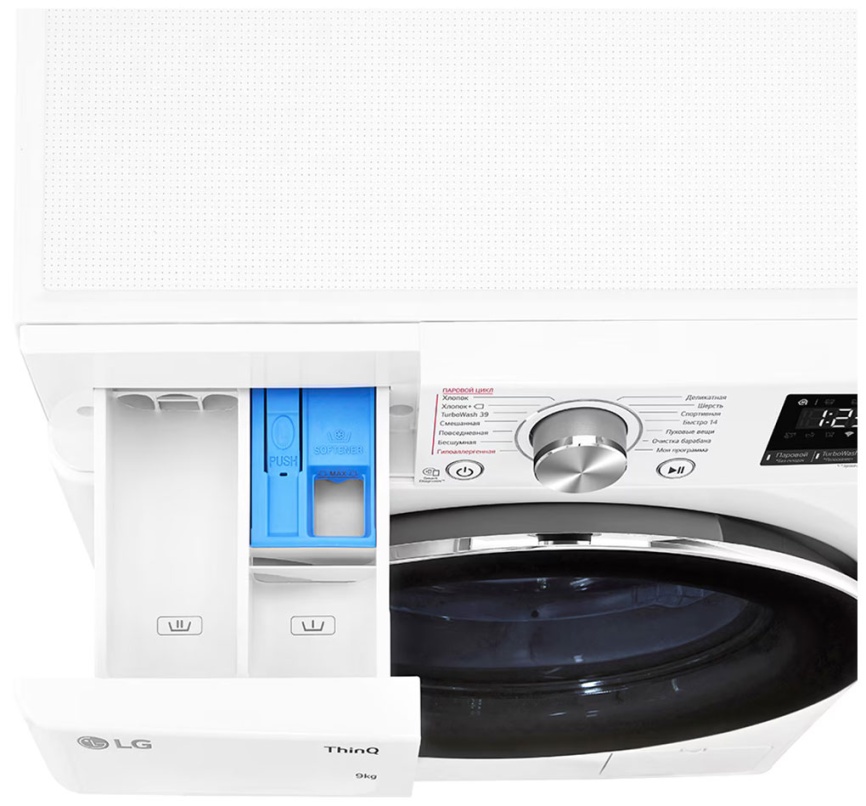 Стиральная машина LG F2V9FW9W 9 кг, белый фото 5