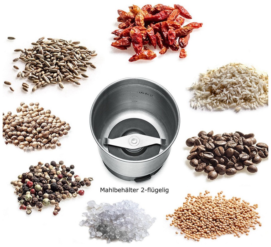 Кофемолка Rommelsbacher EGK 200, мощность 200 Вт, нержавеющая сталь фото 3