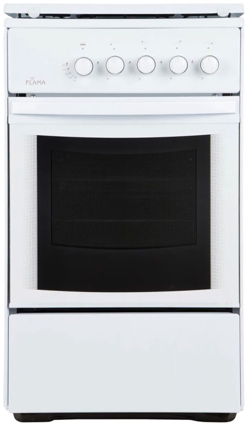Газовая плита Flama RG 2401 W 66 см, 50 л, 4 конфорки, белый фото 1