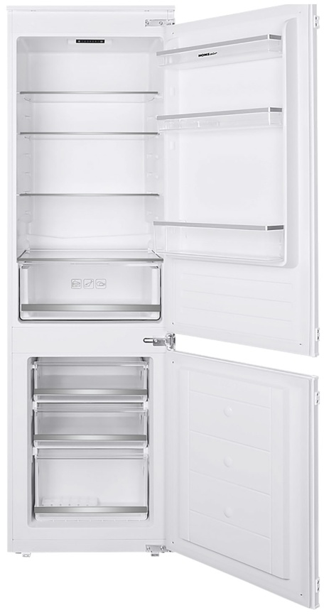 Встраиваемый двухкамерный холодильник Homsair FB177SW Inverter, белый фото 1