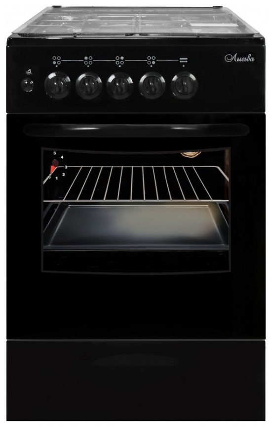 Газовая плита Лысьва ГП 400 МС-2у 50 см, 57 л, 4 конфорки, черный фото 1