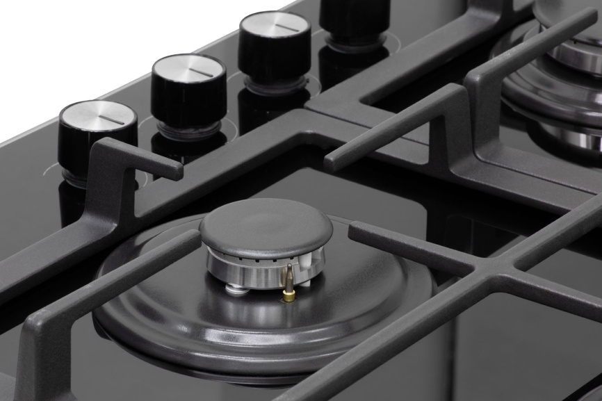 Газовая варочная панель Jacky's JH GB633 58 см, 4 конфорки электроподжиг газконтроль, черный фото 8