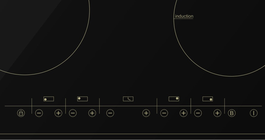 Электрическая варочная панель Darina P8 EI 305 B 52 см, 4 конфорки стеклокерамика, черный фото 2