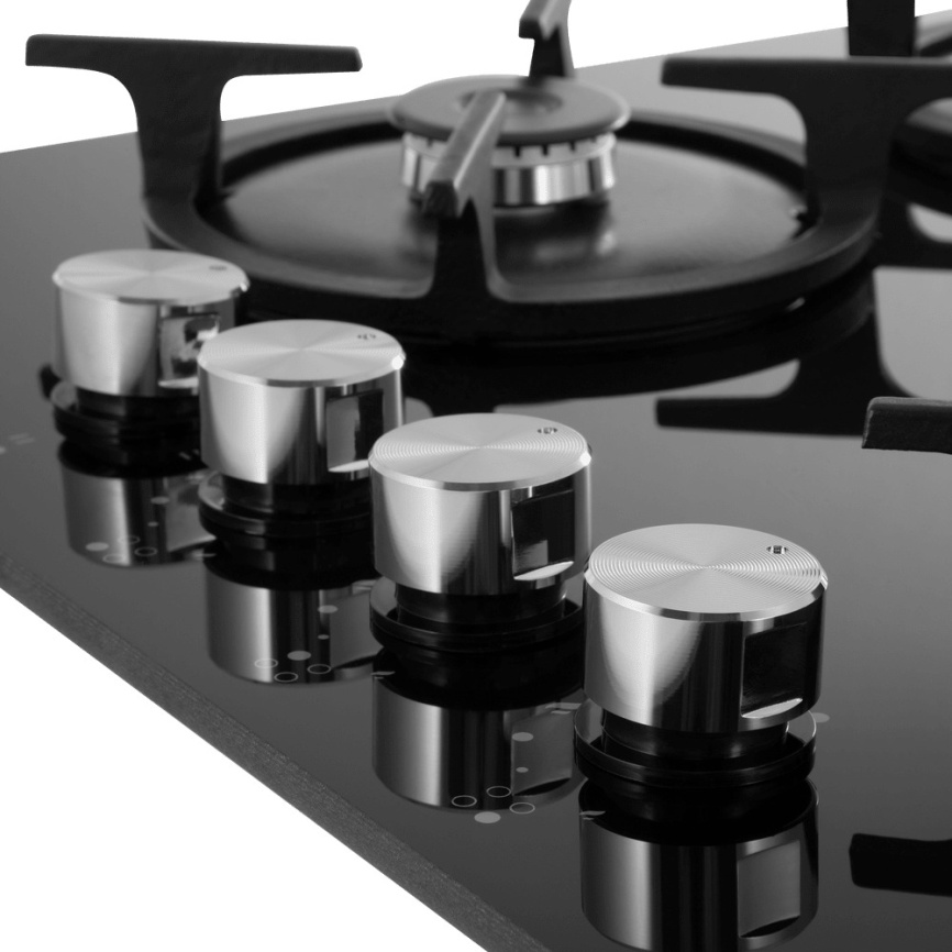 Комбинированная варочная панель Maunfeld EEHG.64.13 CB.KG 59 см, 4 конфорки электроподжиг газконтроль, черный фото 5