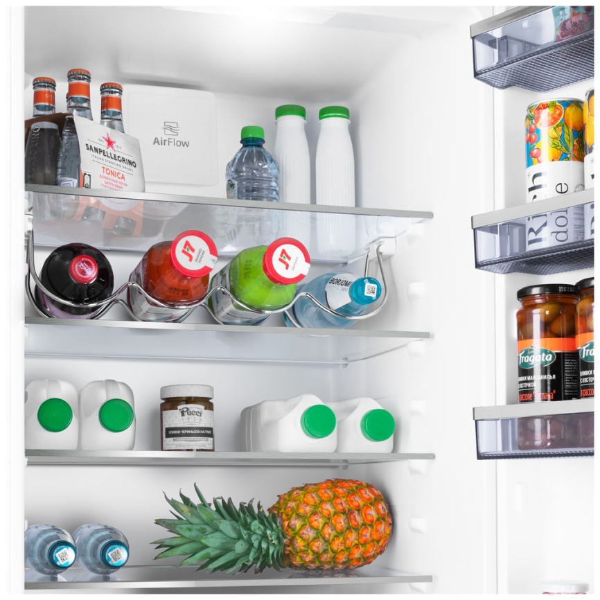 Встраиваемый двухкамерный холодильник Maunfeld MBF193SLFWGR Inverter, белый фото 5