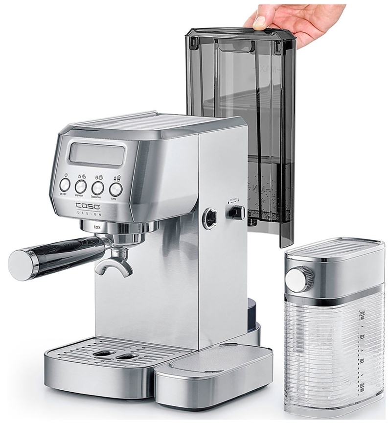 Кофеварка Caso Espresso Gourmet Latte, дисплей, с капучинатором фото 6