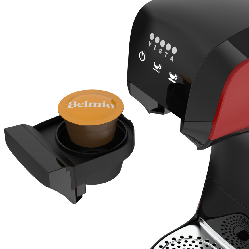 Кофемашина капсульного типа Vista Teano DNS400 (Dolce Gusto, сенсорная), красная фото 6