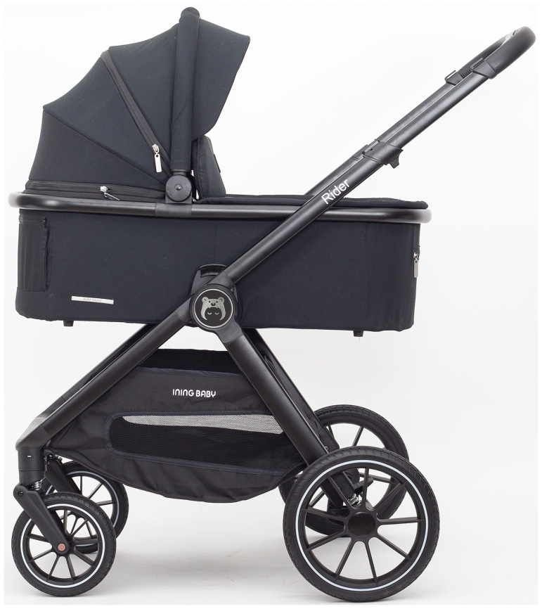 Коляска 2 в 1 Ining Baby KR345 Plus black фото 9