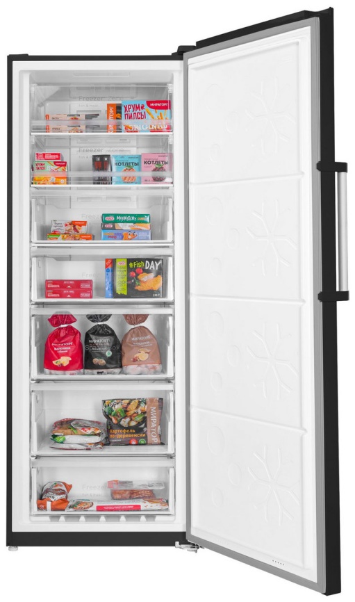 Морозильник Maunfeld MFFR185SB No Frost A++ 382 л, черный фото 3