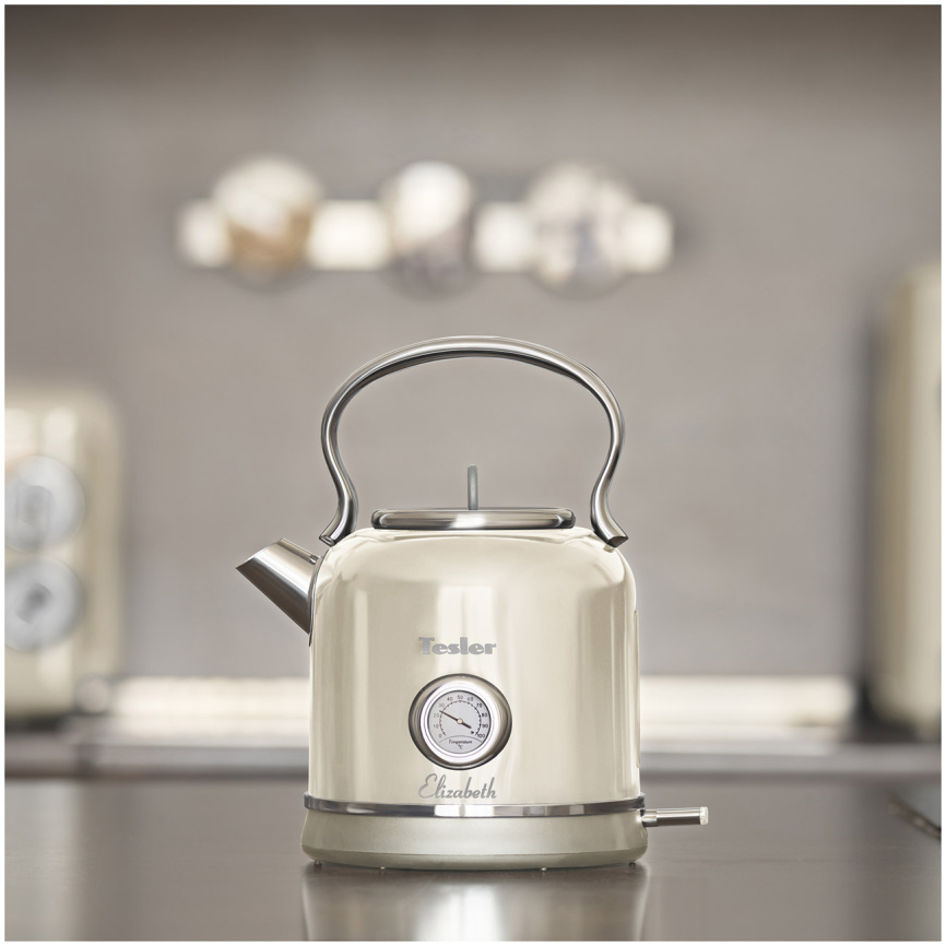 Чайник электрический Tesler KT-1745 BEIGE 1,7 л, 2000 Вт, нержавеющая сталь фото 9