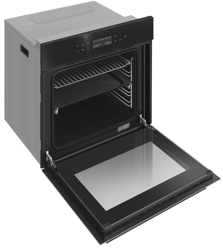 Электрический духовой шкаф Meferi MEO6010BK MATT ULTRA 59 см, 65 л, гриль и конвекция, черный матовый фото 7