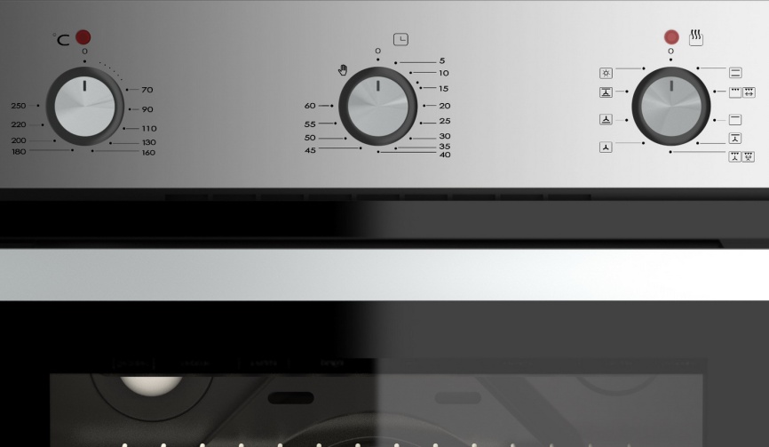 Электрический духовой шкаф Darina 0U5 BDE112 705 X 59 см, 65 л гриль конвекция, серебристый фото 2