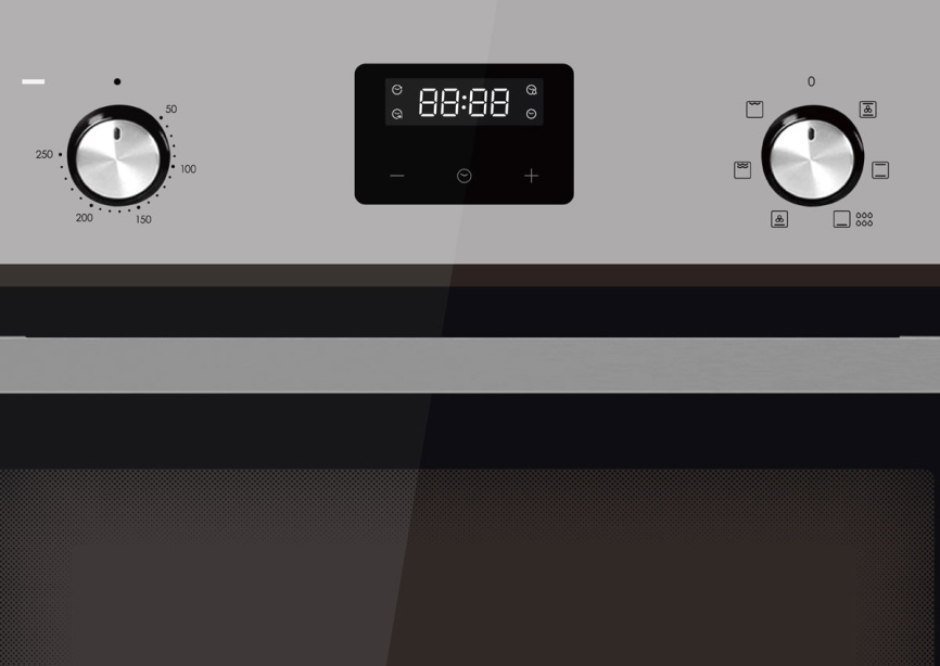 Электрический духовой шкаф Candy COXP06TBX 59 см, 62 л гриль конвекция, серебристый фото 2