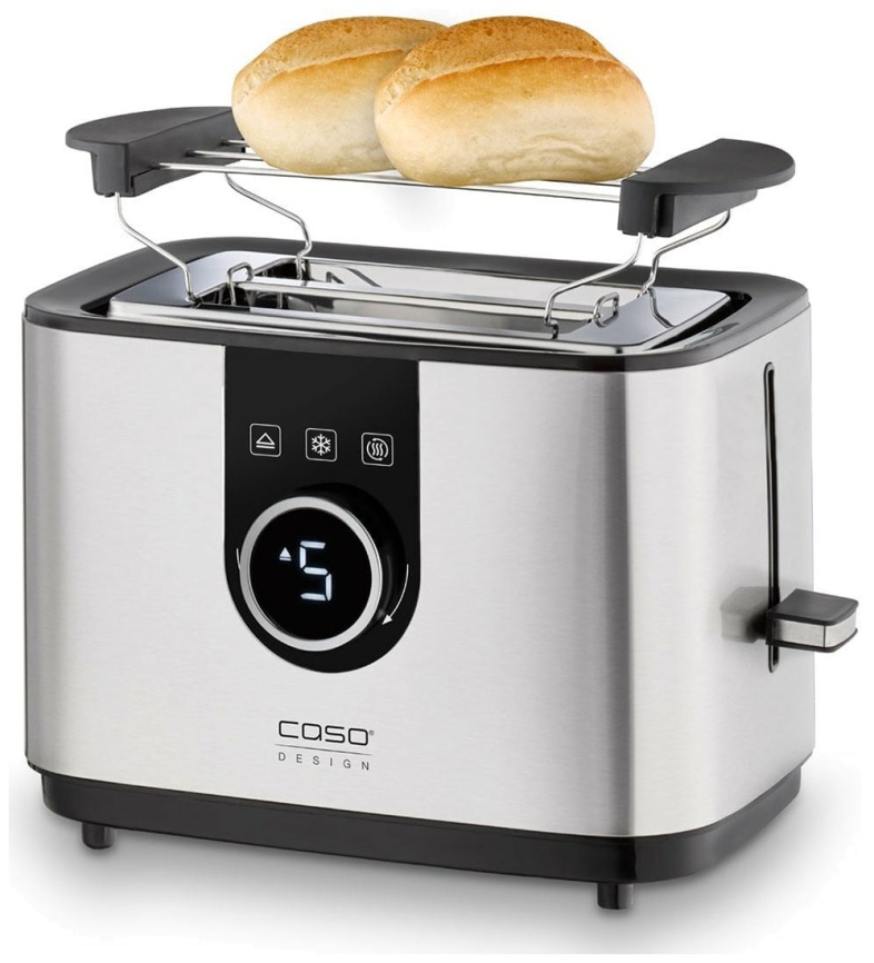 Тостер Caso Selection T2, режим подогрева и размораживания, нержавеющая сталь фото 4