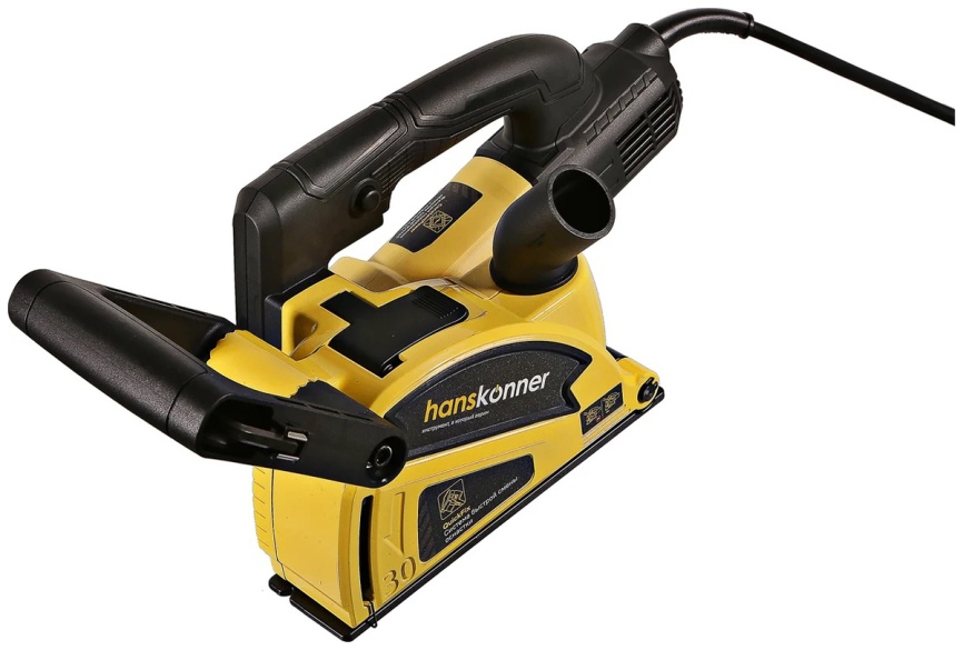 Штроборез Hanskonner HAG9125S, 125мм, 1600Вт, 8000об/мин, РАСКЛАДНОЙ КОЖУХ, конст. эл-ка, кейс фото 1