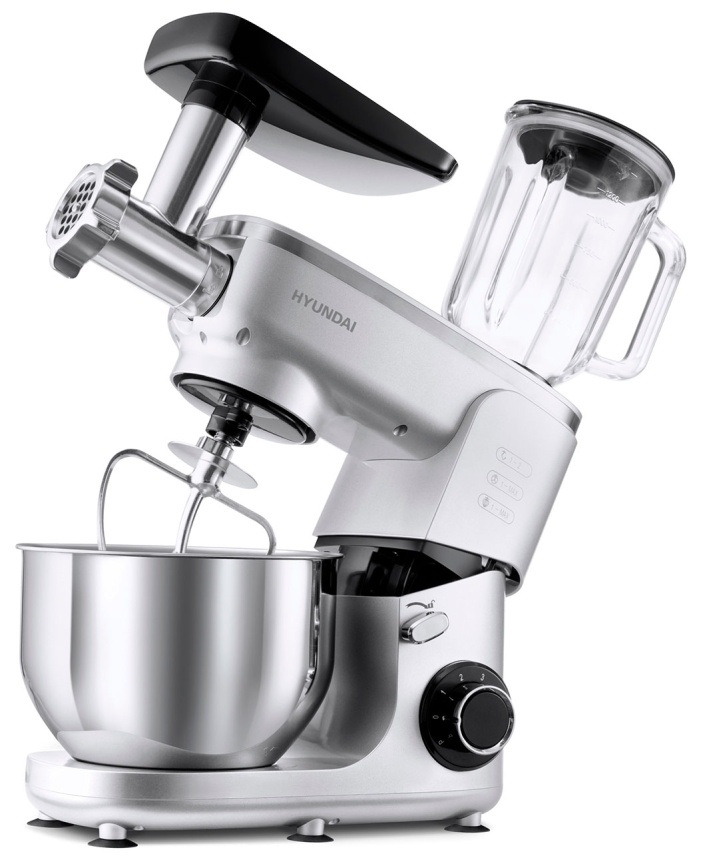 Кухонная машина Hyundai HYM-S7651, серебристый фото 2