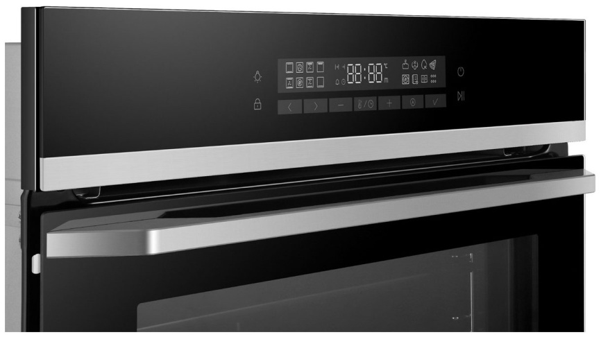 Электрический духовой шкаф Haier HOQ-F5AABX 59 см, 72 л гриль конвекция, серебристый фото 7