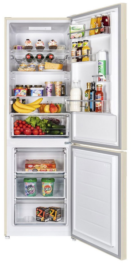 Двухкамерный холодильник Maunfeld MFF185SFBG, бежевый фото 2