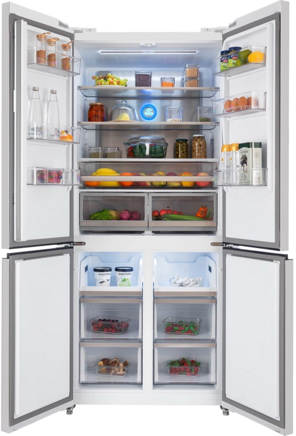 Многокамерный холодильник Hiberg RFQ-600DX NFGW inverter No frost, белый фото 2