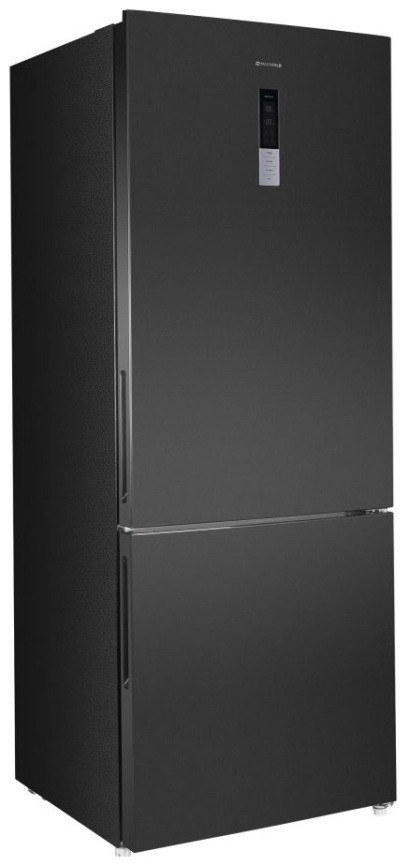 Двухкамерный холодильник Maunfeld MFF1857NFSB No frost, черно-серый фото 1