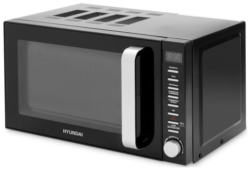 Микроволновая печь - СВЧ Hyundai HYM-D3034, 20 л, 700 Вт, черный/хром фото 2