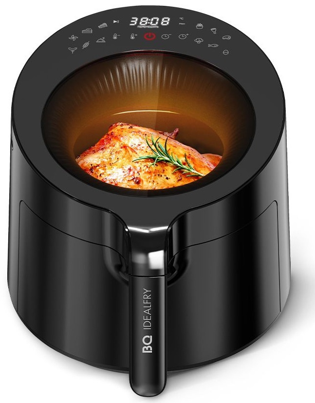 Аэрогриль BQ GR2008, мощность 1500 Вт, объем 5 л, смотровое окно, черный фото 2