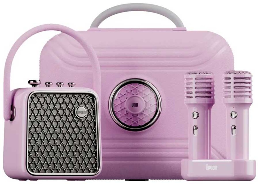 Портативная колонка с двумя микрофонами Divoom Songbird-SE, лавандовый фото 9
