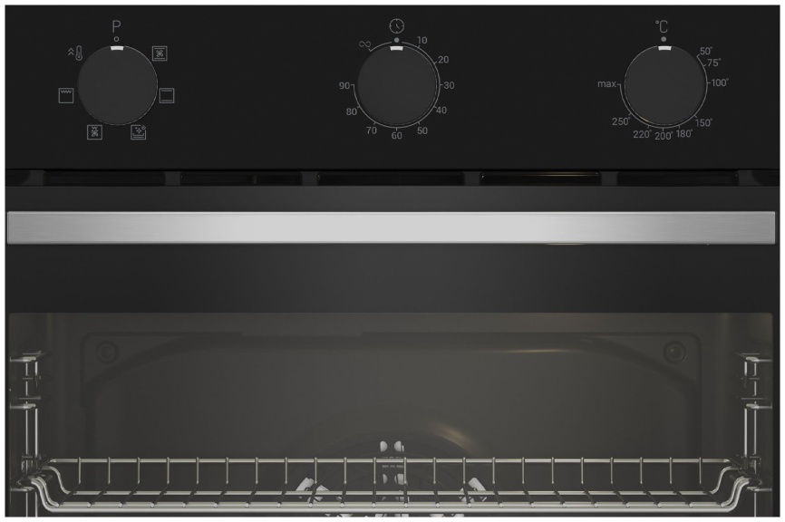 Электрический духовой шкаф Indesit IFE 3634 BL 59 см, 72 л, гриль и конвекция, черный фото 4