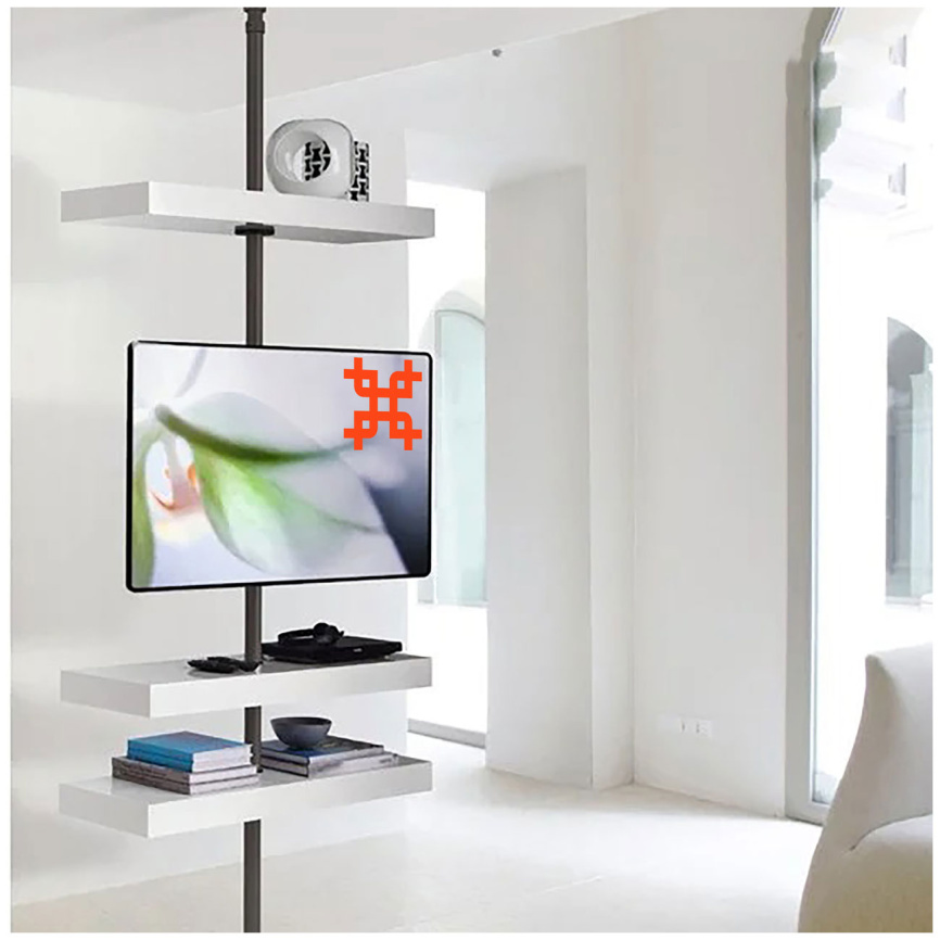 Крепление-кронштейн UniTeki FMP1075W, на трубу для монитора или ТВ фото 7