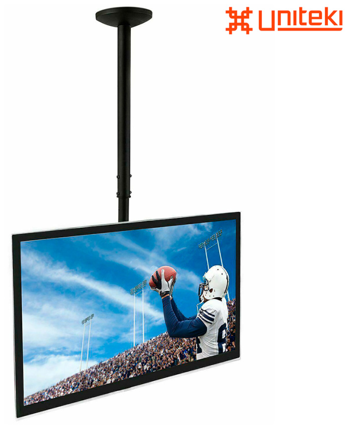 Кронштейн для телевизора UniTeki LCD4146 потолочный, телескопический, быстросъемный, наклонно-поворотный, для телевизора, диагональ 37-70 дюймов фото 4