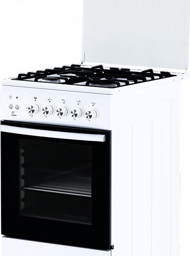 Газовая плита Flama FG 24210 W 50 см, 50 л, 4 конфорки, белый фото 2