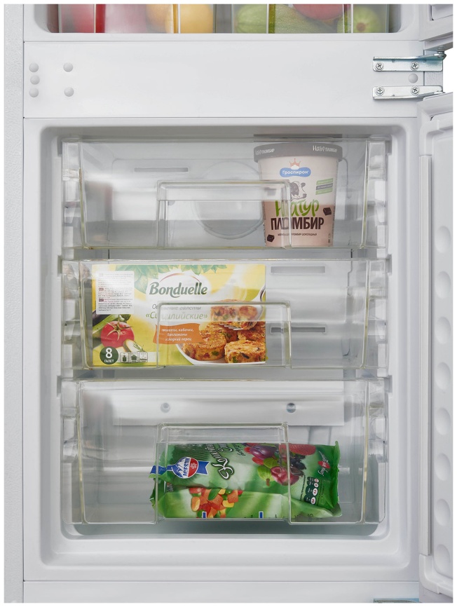 Встраиваемый двухкамерный холодильник Ascoli ADRF241WEBI No frost, белый фото 9