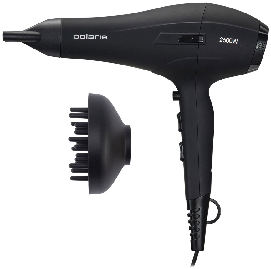 Фен Polaris PHD 2600ACi Salon Hair, черный фото 1