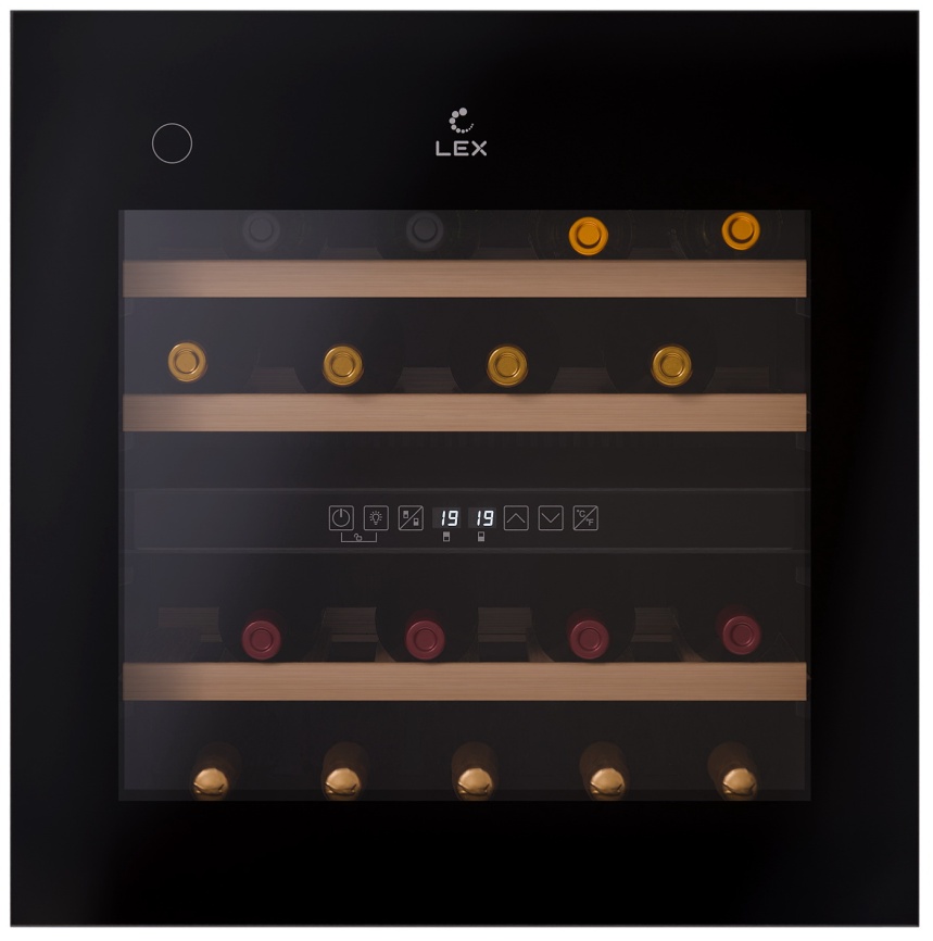 Встраиваемый винный шкаф LEX LWD6036BL dual zone PP фото 5
